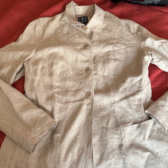 INC International Concepts Linen Blazer - Picture 3 of 5